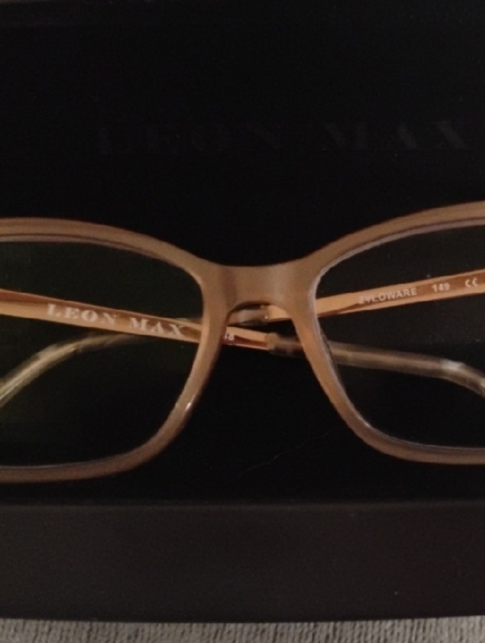 LEON MAX Rose Gold Rectangular Women's Optical Glasses